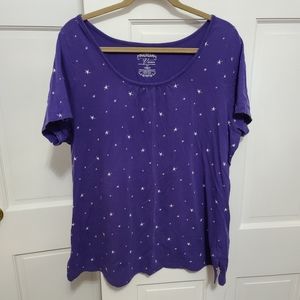 Venezia (Lane Bryant) purple w/ stars top